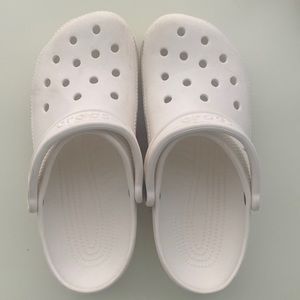 White CROCS size 9
